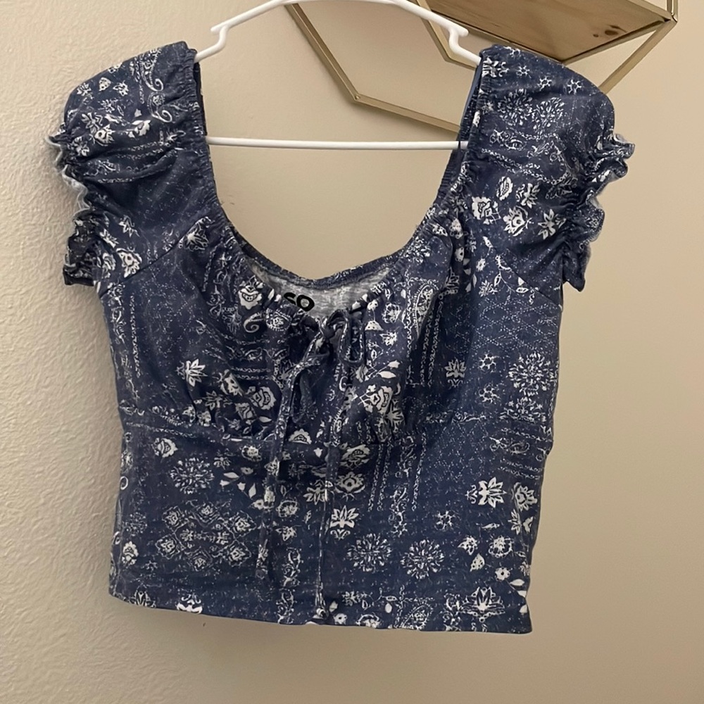 Blue Crop Top